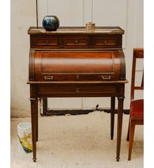 Secrétaire en bois et marbre Honoré N°234 - Produit chiné Debongout