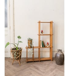 Étagère murale en bois en forme de L Isabelle N°363 - Produit chiné Debongout