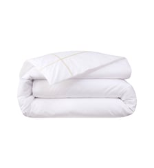 Housse de couette en percale de coton gris, Athéna Yves Delorme