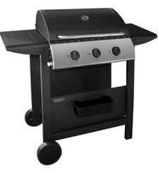 Barbecue gaz BGZ L1 noir 3 brûleurs sur chariot, 51x34 cm Listo