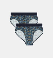 Lot de 2 mini-slips en coton et modal Hom