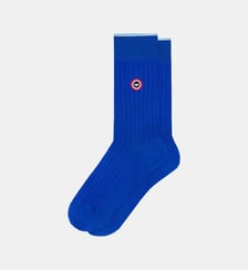 Chaussettes mi-hautes bleu en fil d'Écosse Le Slip Francais
