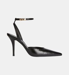 Escarpins à brides en cuir embossé Balmain