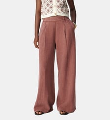 Pantalon large gaze de coton Ikks