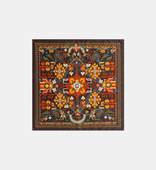 Petit foulard coloré effet soyeux à motifs KILIM Wild