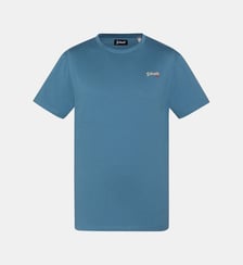 T-shirt brodé gris chiné Schott