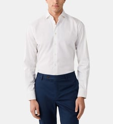 Chemise Coupe Ajustée En Popeline Stretch Hackett London