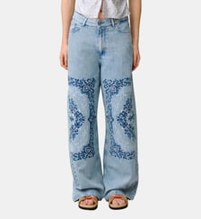 Jean brodé jambes larges Claudie Pierlot