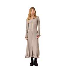 Robe longue en maille texturée Maje