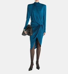 Robe drapée en jersey fluide Balmain