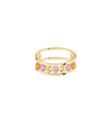 Bague HULA HOOP Miami - Saphirs jaunes, oranges et roses- Or jaune 750‰ La Brune & La Blonde