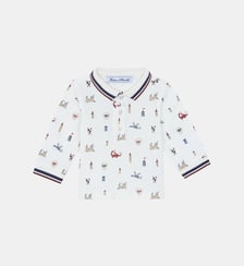 Polo - Bordeaux col pointu motifs Tartine Et Chocolat