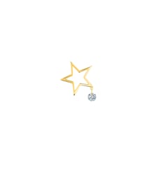 Boucle d'oreille / Pin's POP MON ETOILE - Diamant brillant - Or jaune 750‰ La Brune & La Blonde