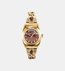 Thomas Sabo Montre Elyndra avec cadran en œil de tigre rouge 36 mm couleur or acier, acier Thomas Sabo