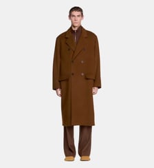 Manteau laine et cachemire croisé Sandro