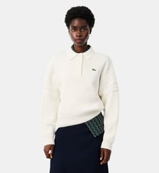Pull col polo fabriqué en France Lacoste