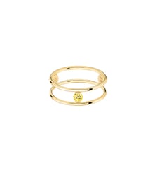 Bague HULA HOOP Solitaire - Saphir jaune 0,12ct - Or jaune 750‰ La Brune & La Blonde