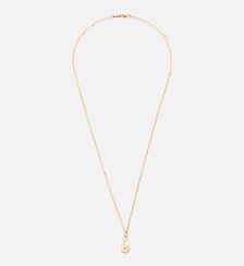 Collier Martelé Doré Pendentif "6" unisexe en Laiton AMI Paris