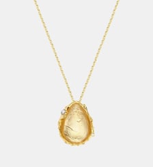 Collier pendentif Océane  doré à l'or fin - Oceane Satellite