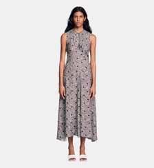 Robe longue à imprimé marguerites Sandro