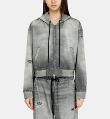 Sweat à capuche zippé en trompe-l'œil JoggJeans Diesel