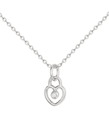 Collier Petit Lucchetto en Argent avec diamant blanc La Garçonne Diamant