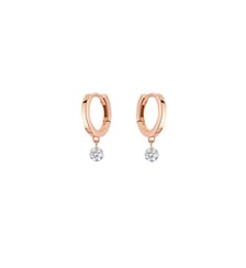 Mini Créoles 360° - 2 diamants, poids total 0,14ct approx. - Or rose 750‰ La Brune & La Blonde