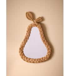 Miroir mural forme poire en rotin Cyrillus