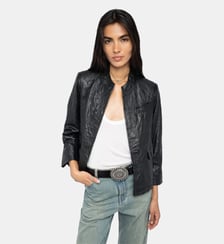 Blazer Veryn Cuir Froissé Zadig&Voltaire