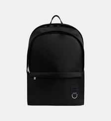 Sac à dos zippé Basile en toile nylon et cuir lisse Le Tanneur