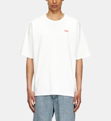 T-shirt avec Oval D rouge Diesel
