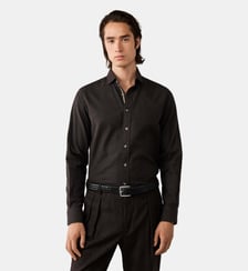 Chemise Coupe Ajustée En Flanelle Avec Bande Hackett London