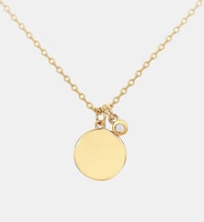 Collier médaille ronde sur chaîne Jamais sans Toi | Médaille Ronde en Plaqué Or avec diamant blanc La Garçonne Diamant