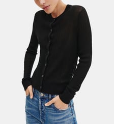 Cardigan côtes transparentes Bompard