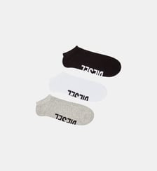 Lot de trois paires de chaussettes basses avec logo sur le cou-de-pied Diesel