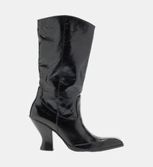 D-Luffy - Bottes hauteur genou en cuir verni Diesel