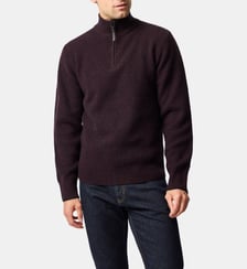 Pull droit en laine à col zip Robbies Road Rodd & Gunn