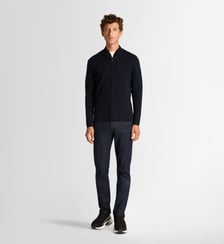 Gilet droit court en laine Fusalp