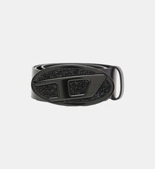 Ceinture en cuir de 4 cm avec boucle Oval D ornée de strass Diesel