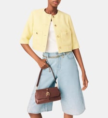 Veste manches courtes en tweed Maje
