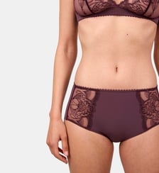 Culotte haute Poésie pourpre Maison Lejaby