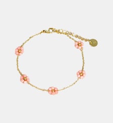 Bracelet  Suzanne avec fleurs à pierres fines Les Cléias
