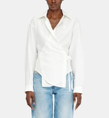Chemise en lin mélangé à fermeture portefeuille Diesel