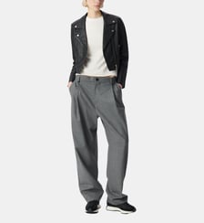 Blouson court en cuir d'agneau Ikks