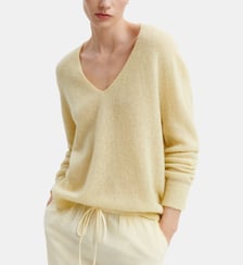 Pull col V maille plume Bompard