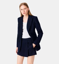 Short tailleur avec lurex Maje