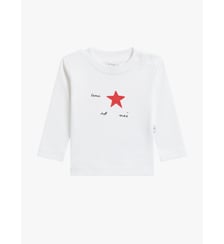 t-shirt Marius blanc en coton sérigraphié "une étoile est née" Agnès b.