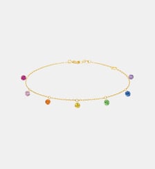 Bracelet CONFETTI RAINBOW - Rubis, saphirs rose, orange, jaune, bleu, tsavorite et améthyste, poids total 0,90ct approx. - Or jaune 750‰ La Brune & La Blonde
