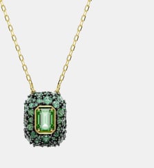 Pendentif Sublima, Vert, Doré à l’or 18 carats (750/1000) Swarovski