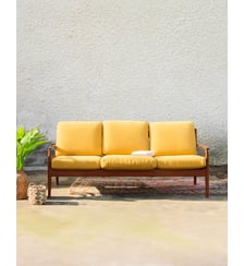 Banquette jaune Clara N°23- Produit chiné Debongout